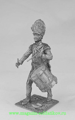 Миниатюра из металла Барабанщик гренадер венгерских полков, Австрия, 1809 г., 54 мм, Россия (5682/1) (5682/1)