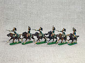 Солдатики из пластика в росписи Французские драгуны 1812 год - набор 6 шт., Звезда - фото