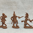 Солдатики из мягкого резиноподобного пластика Набор №30 «Черепаха" - серии "Донгшон / Ванланг» (6 фигур, коричневый) 1/32 ЧЕЛОВЕЧЕК