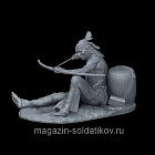 Сборная миниатюра из смолы Воин-ирокез, 75 мм, Altores studio, (F-75-274) (F-75-274)