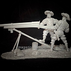 Сборная миниатюра из смолы Ландскнехты, артиллерия, 1505 год, 54 мм, TRILOKA miniatures (TLK-54-030) (TLK-54-030)