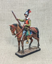 Миниатюра из олова Европейский конный аркебузир, 54 мм, Студия Большой полк - фото