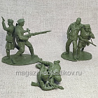 Солдатики из мягкого резиноподобного пластика Санитарки, набор 6 шт, 1/32 Soldiers. Есть