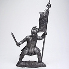 Миниатюра из олова СП Золотоордынский знаменосец, XIV в. 54 мм, Солдатики Публия