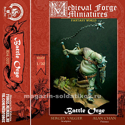 Сборная миниатюра из смолы Battle Ogre, 54 mm, Medieval Forge Miniatures