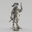 Сборная миниатюра из металла Офицер с пистолетом, 28 мм, Аванпост