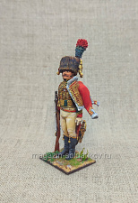 Миниатюра из олова Офицер конных егерей императорской гвардии, Франция, 54 мм, Студия Большой полк - фото