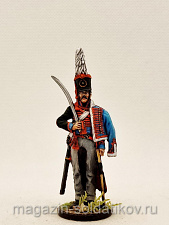 Миниатюра из олова Рядовой Павлоградского гусарского полка. Россия 1805-06 гг, Студия Большой полк - фото