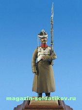 Сборная миниатюра из смолы Русский мушкетер 1812, 54 мм, Chronos miniatures - фото