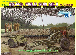 Сборная модель из пластика Д Английская полевая пушка 25-Pdr. (1/35) Dragon (6774) (6774)