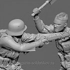 Сборная фигура из смолы Схватка красноармейца с солдатом Вермахта. 1941-42 г., 1:35, SOGA miniatures (SM 3013) (SM 3013)