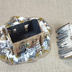 Масштабная модель в сборе и окраске Сгоревшая изба. Зима, 1:56, Средневековый город