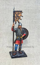 Миниатюра из олова Викинг со знаменем, 54 мм, Студия Большой полк - фото