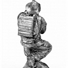 Миниатюра из олова 794 РТ Афганец с автоматом, 54 мм, Ратник
