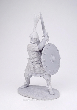 Сборная миниатюра из смолы Древнерусский воин, 9-10 вв. 54 мм, Солдатики Публия