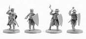 Сборная миниатюра из смолы Крестоносцы, набор №3, 4 фигуры, 28 мм, V&V miniatures - фото