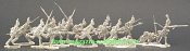 Миниатюра из металла Прусские мушкетеры в атаке, 1806-07 гг. 30 мм, Berliner Zinnfiguren - фото