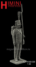 Сборная миниатюра из смолы Рядовой морского батальона, Франция 1812 г. 75 мм, HIMINI - фото