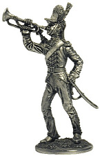 Миниатюра из металла 034. Русский трубач карабинерного полка, 1786-1796 гг. EK Castings - фото