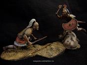 Сборные фигуры из металла Hector and Patroclus duel, 54 мм, Alive history miniatures - фото