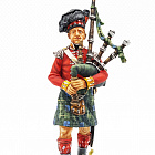 Миниатюра из олова Волынщик 72-го шотландского полка, 1815 г, 54 мм, Студия Большой полка