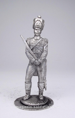 Миниатюра из олова 194 РТ Офицер гренадерской роты, 54 мм, Ратник