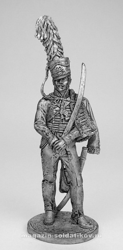 Миниатюра из олова Офицер 2-го лейб-гусарского полка. Пруссия, 1809-1815 гг. EK Castings