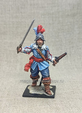 Миниатюра из олова Европейский офицер, Тридцатилетняя война, 54 мм, Студия Большой полк - фото