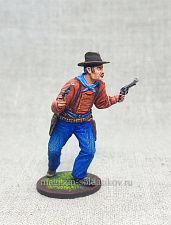 Ковбой с двумя пистолетами, XIX век, 54 мм, Студия Большой полк - фото