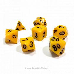 Набор из 7 кубиков для ролевых игр (желтый) Звезда