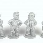 Фигурки из смолы Американские танкисты, набор из 4 фигурок, 50 мм, Баталия миниатюра