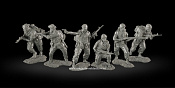 Солдатики из пластика 25-я пехотная дивизия, набор из 6 фигур, 1:32 Plastic Platoon - фото