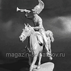 Сборная миниатюра из смолы Штаб-трубач Лейб-Гвардии Драгунского полка, Россия 1812-14 гг., 54 мм, Chronos miniatures (CHM-54384) (CHM-54384)