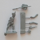 Сборная миниатюра из смолы Артиллерист, целящийся, Франция, 28 мм, Аванпост