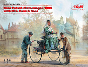 24041 Автомобиль Бенца 1886 г. с фрау Бенц и сыновьями, 1:24, ICM											