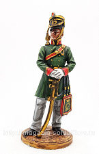 Миниатюра из олова Офицер гусарского полка, Баден, 1812 г., 54 мм, Студия Большой полк - фото