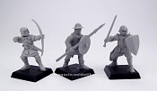 AWFM04 Средневековые воины, 28 мм, набор 3 шт, Absolut wargames