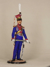 Миниатюра в росписи Обер-офицер Оренбургского уланского полка. Россия, 1811-14 гг., 1:32, Сибирский партизан. - фото