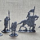 Солдатики из пластика Барон Нотвульд 54 мм (2+4 шт, серебро, пластик), Воины и битвы