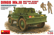 Сборная модель из пластика Динго Мк.3 Британский бронеавтомобиль с экипажем MiniArt (1/35) - фото
