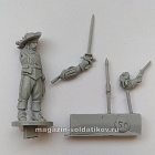Сборная миниатюра из смолы Офицер с пистолетом, 28 мм, Аванпост