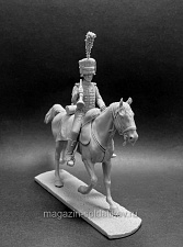 Сборная миниатюра из смолы Трубач гвардейских шеволежер-лансеров, Вестфалия 1808-13 гг., 54 мм, Chronos miniatures - фото
