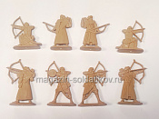 Солдатики из пластика Усиление, сарацины, стрелки (8 шт., бежевый) 1:32, Уфимский солдатик - фото