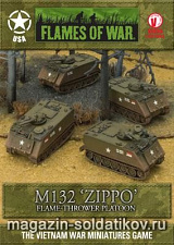 Сборная модель из пластика M132 Zippo (x4) (15мм) Flames of War - фото