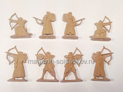 Солдатики из пластика Усиление, сарацины, стрелки (8 шт., бежевый) 1:32, Уфимский солдатик - фото