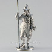 Сборная миниатюра из смолы Пикинер, Тридцатилетняя война 28 мм, Аванпост - фото