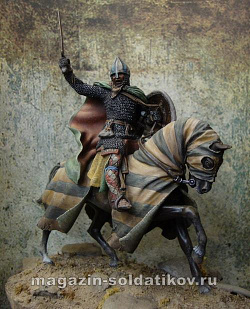 Сборная фигура из смолы Mounted knight late 12th c (смола), 54 mm. Mercury Models