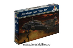 Сборная модель из пластика ИТ Вертолет UH-60 Black hawk «Night raid» (1/72) Italeri (1328) (1328)