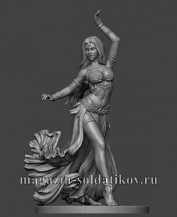 Сборная миниатюра из металла Восточный танец: девушка №1, 54 мм, Chronos miniatures