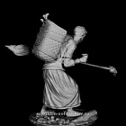 Сборная фигура из смолы Миры Фэнтэзи: Старая Ведьма, 75 мм Chronos Miniatures